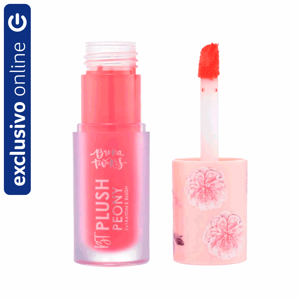 Batom E Blush Bruna Tavares Plush Peony Flamingo 6g