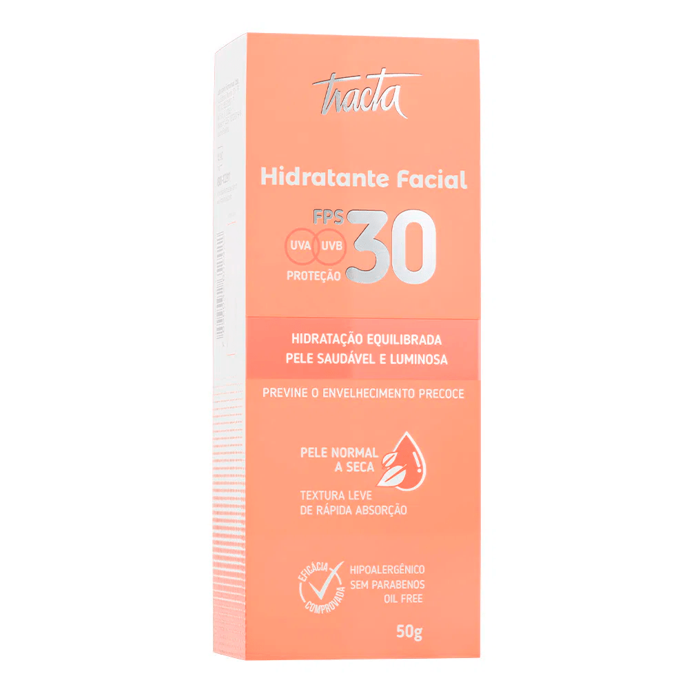 Hidratante Facial Tracta FPS30 Pele Normal A Seca 50g