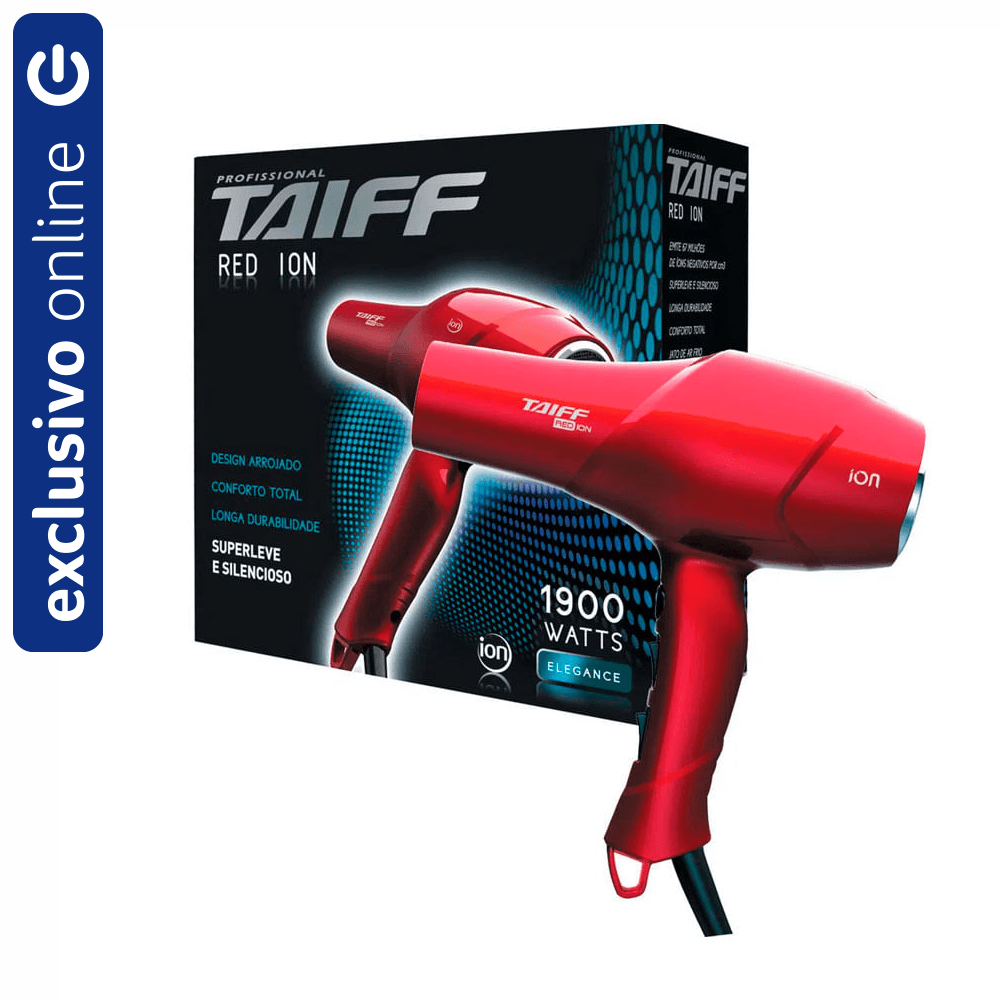 Secador De Cabelo Taiff 1900w Red Íon 220v