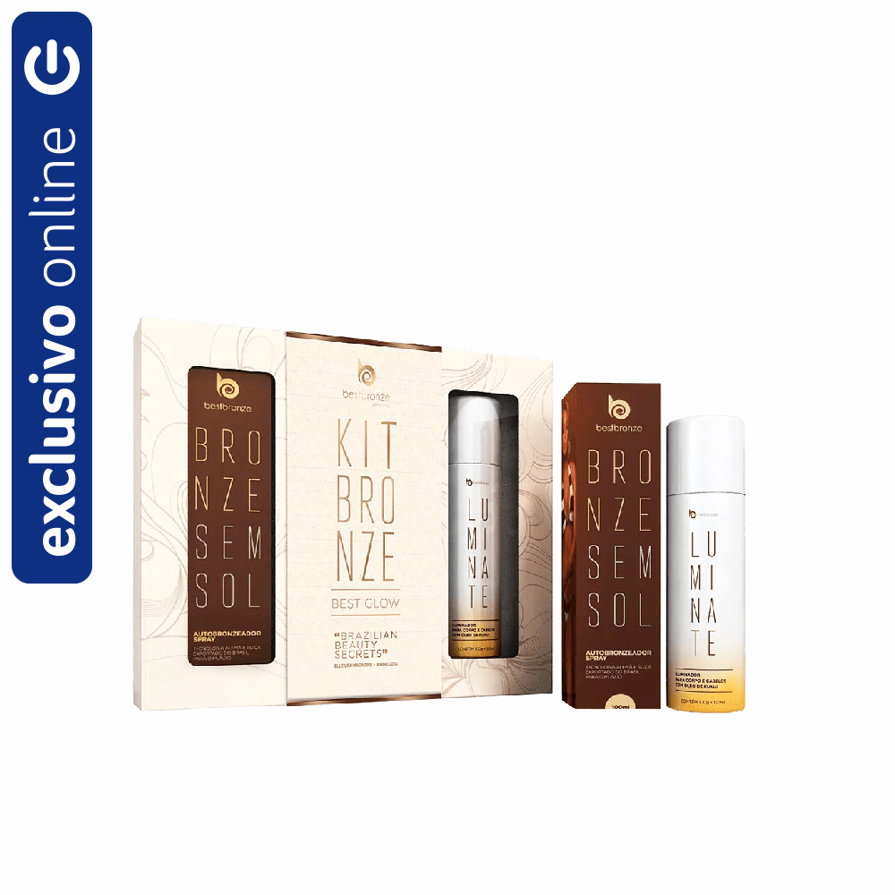 Best Bronze Kit Bronze Glow Autobronzeador Spray + Iluminador Luminate