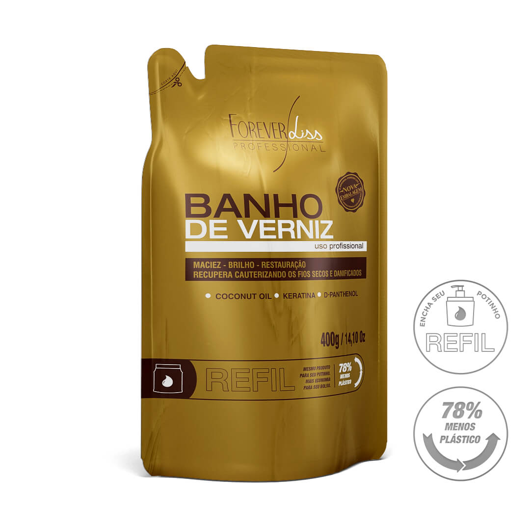 Refil Máscara Capilar Banho De Verniz Forever Liss 400g