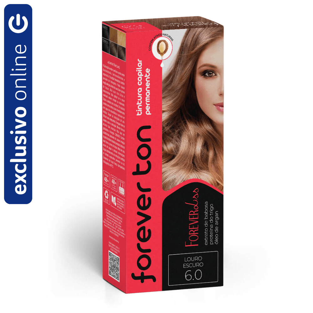 Tinta De Cabelo Forever Ton 6.0 Loiro Escuro