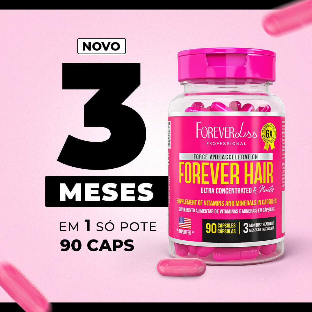 Suplemento Para Crescimento Capilar Forever Hair Tratamento 6 Meses
