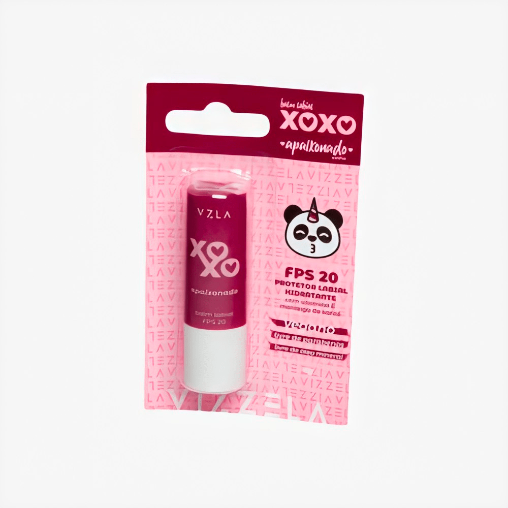 Hidratante Labial Vizzela Xoxo Apaixonado FPS 20 Lip Balm 4g