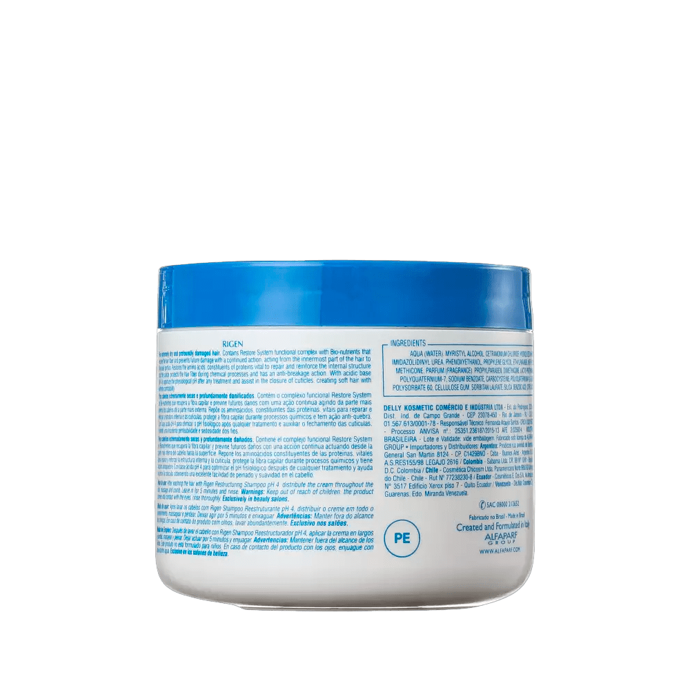 Máscara De Reconstrução Alfaparf Rigen Restore System 500g