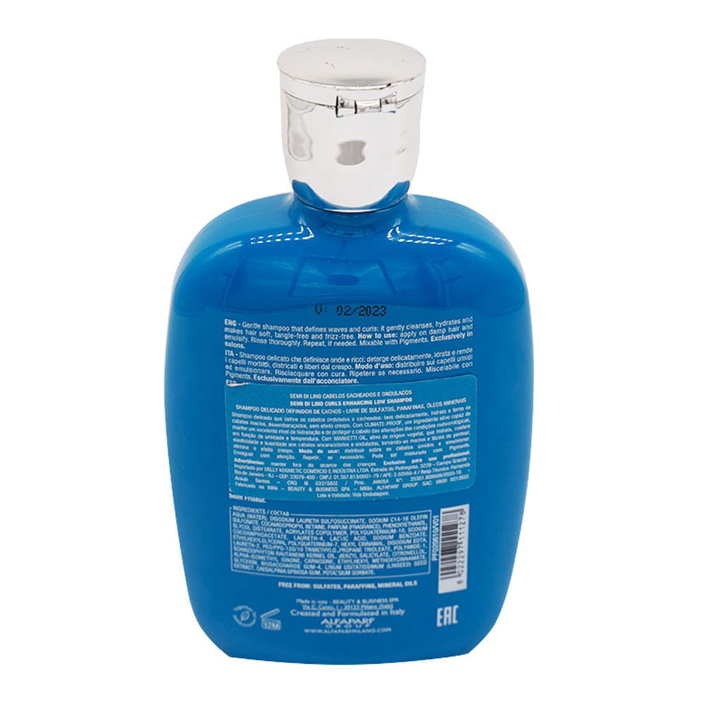 Shampoo Alfaparf Milano Semi Di Lino Para Cabelos Cacheados 250Ml