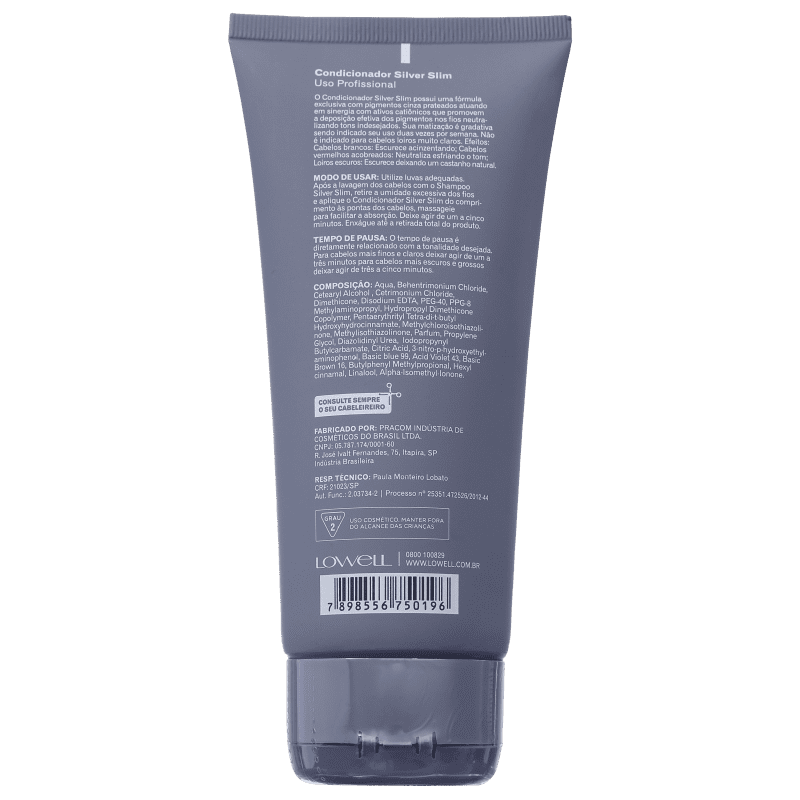 Condicionador Lowell Silver Slim 200Ml