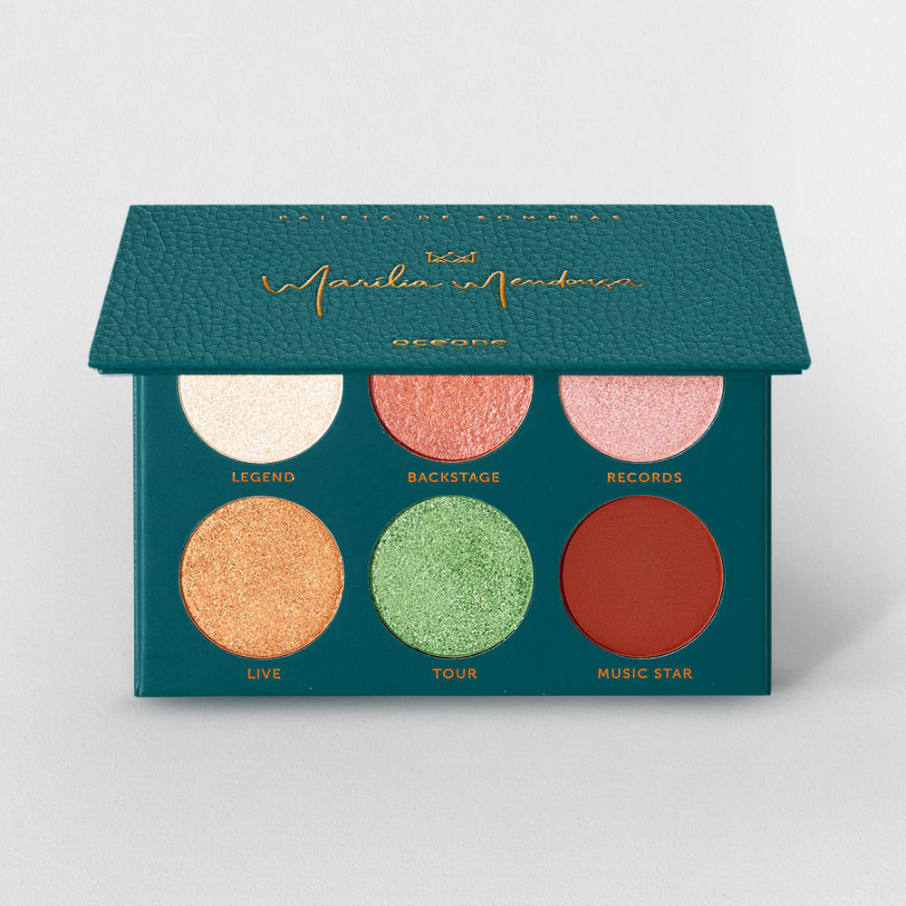 Kit Océane Paleta De Sombras Marília Mendonça + Esponja Flat Blend