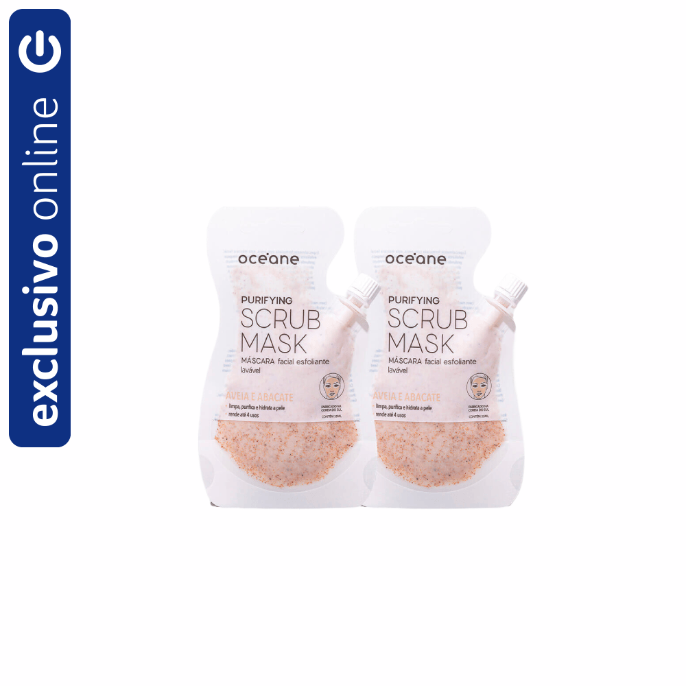 Kit Océane Máscara Facial Esfoliante De Aveia E Abacate