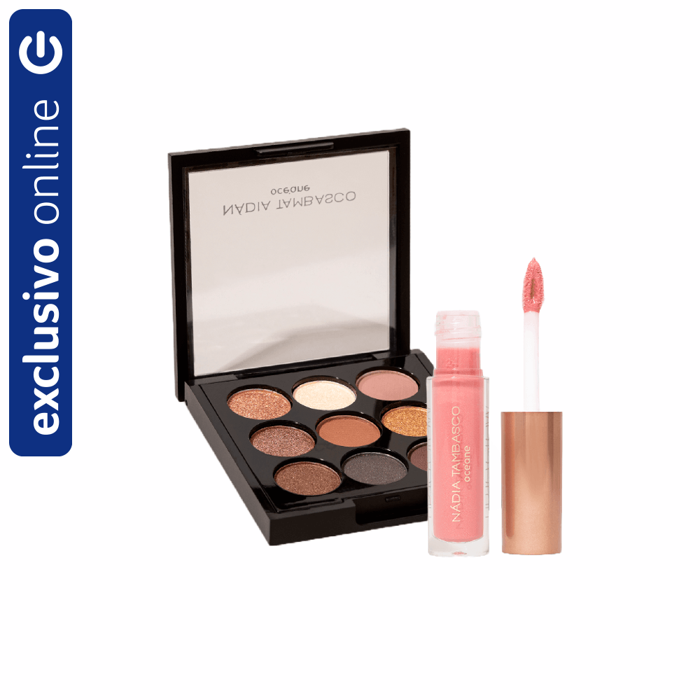 Kit Nádia Tambasco By Océane Paleta De Sombras + Brilho Labial Obsession
