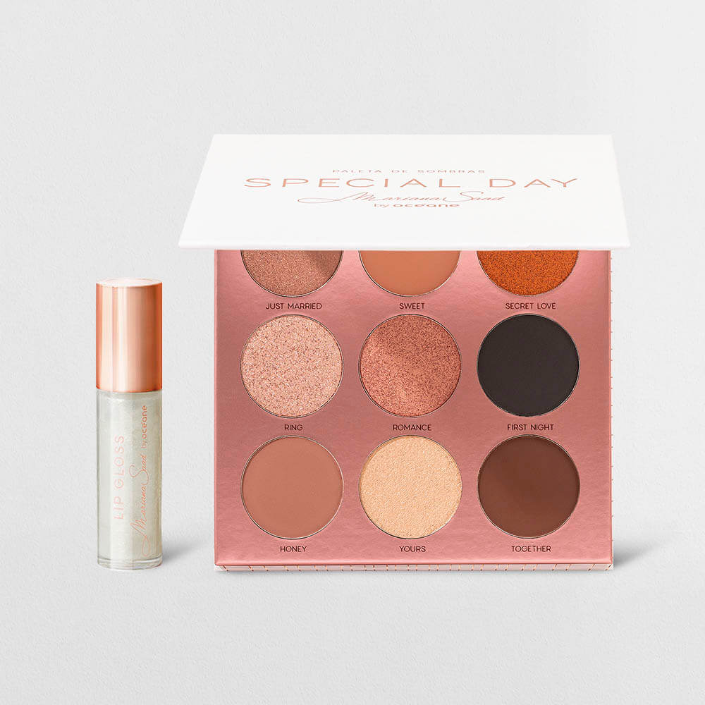 Kit Mariana Saad By Océane Paleta De Sombras Special Day + Brilho Labial