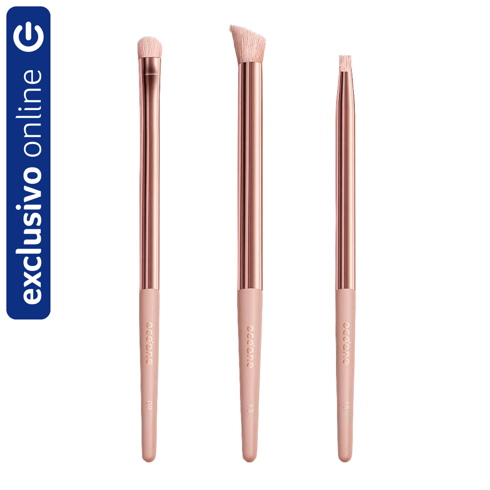 Kit Océane 3 Pincéis Para Olhos Ocn