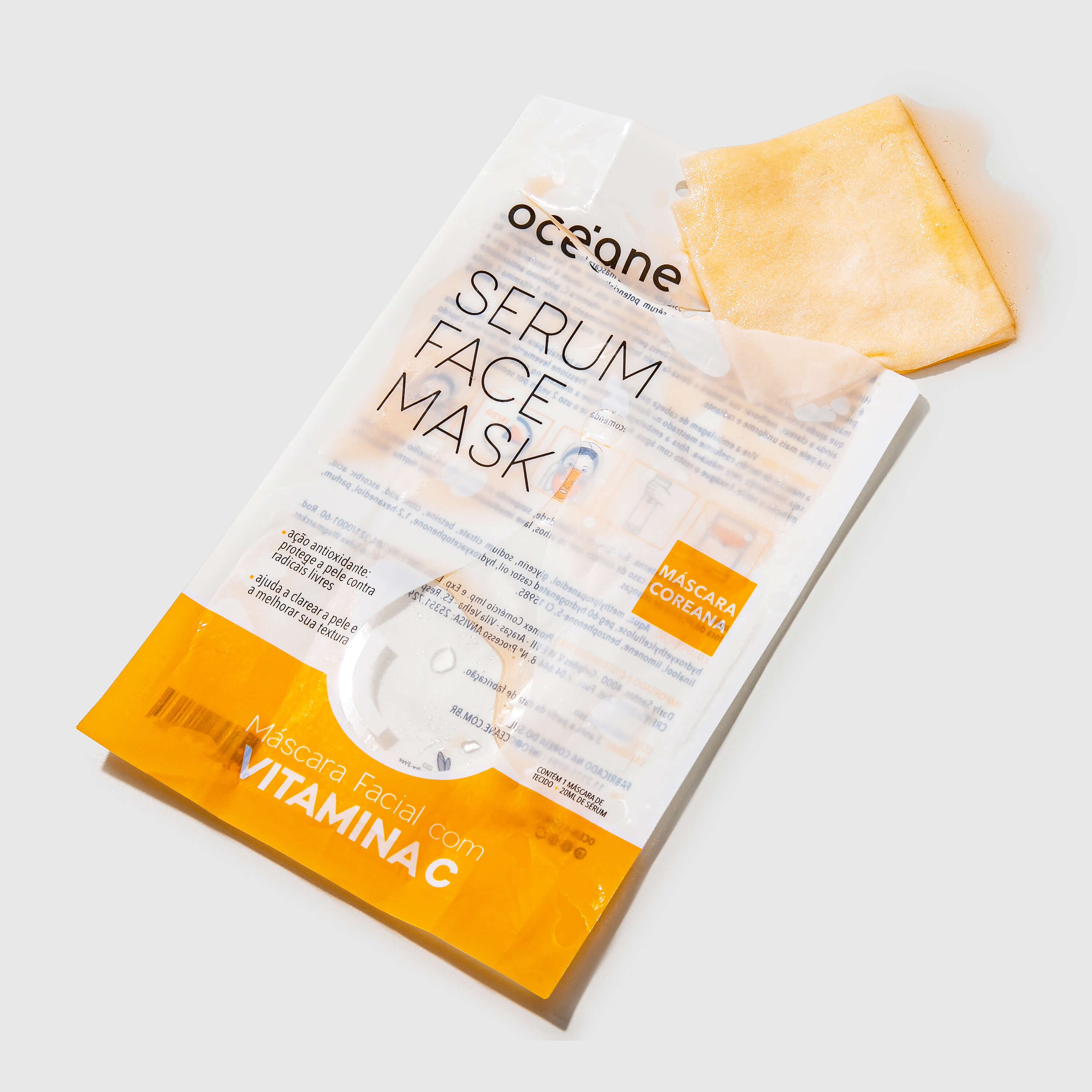 Kit 2 Máscaras Facial Océane De Sérum Com Vitamina C