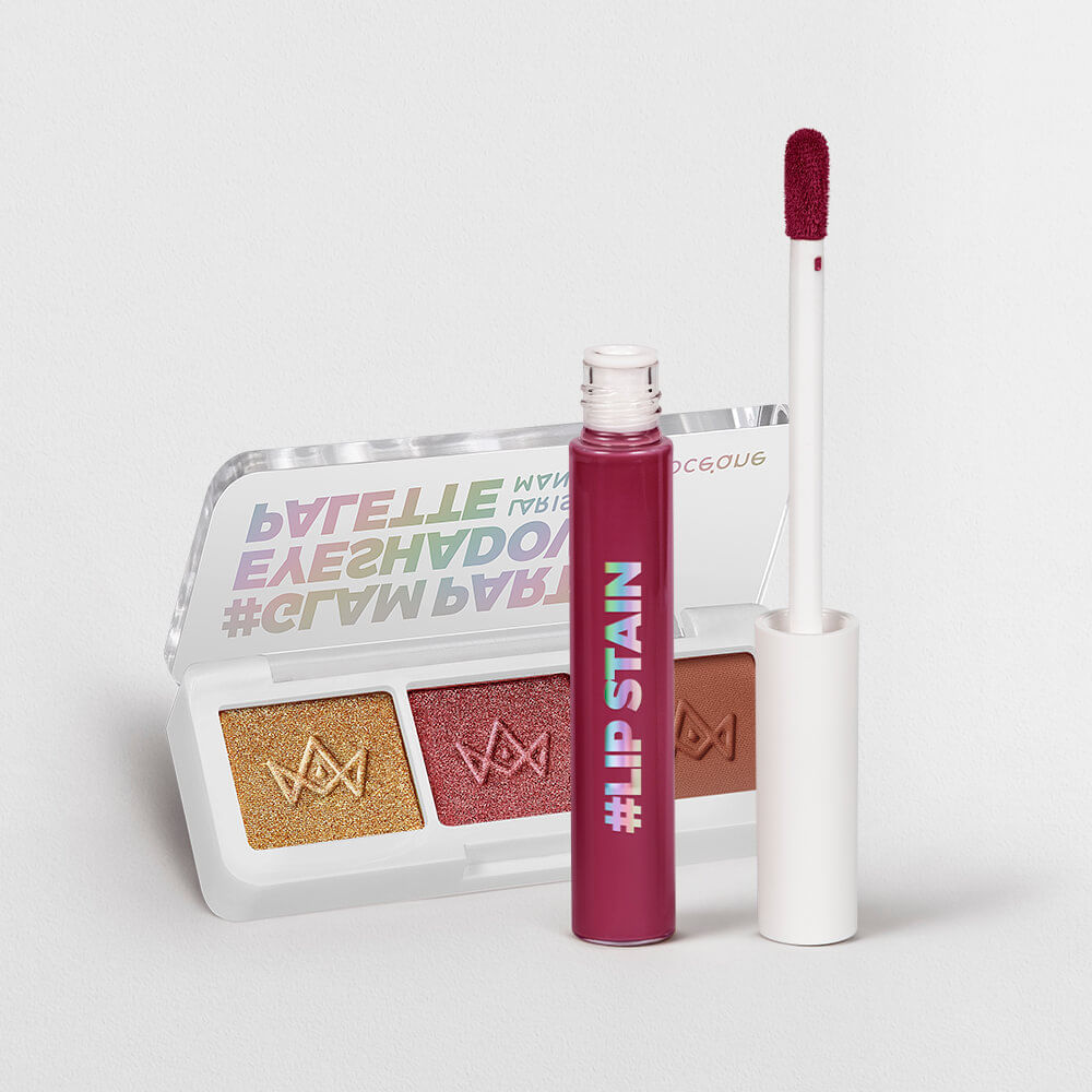 Kit Larissa Manoela By Océane Paleta De Sombras Glam Party + Batom Líquido Bordô