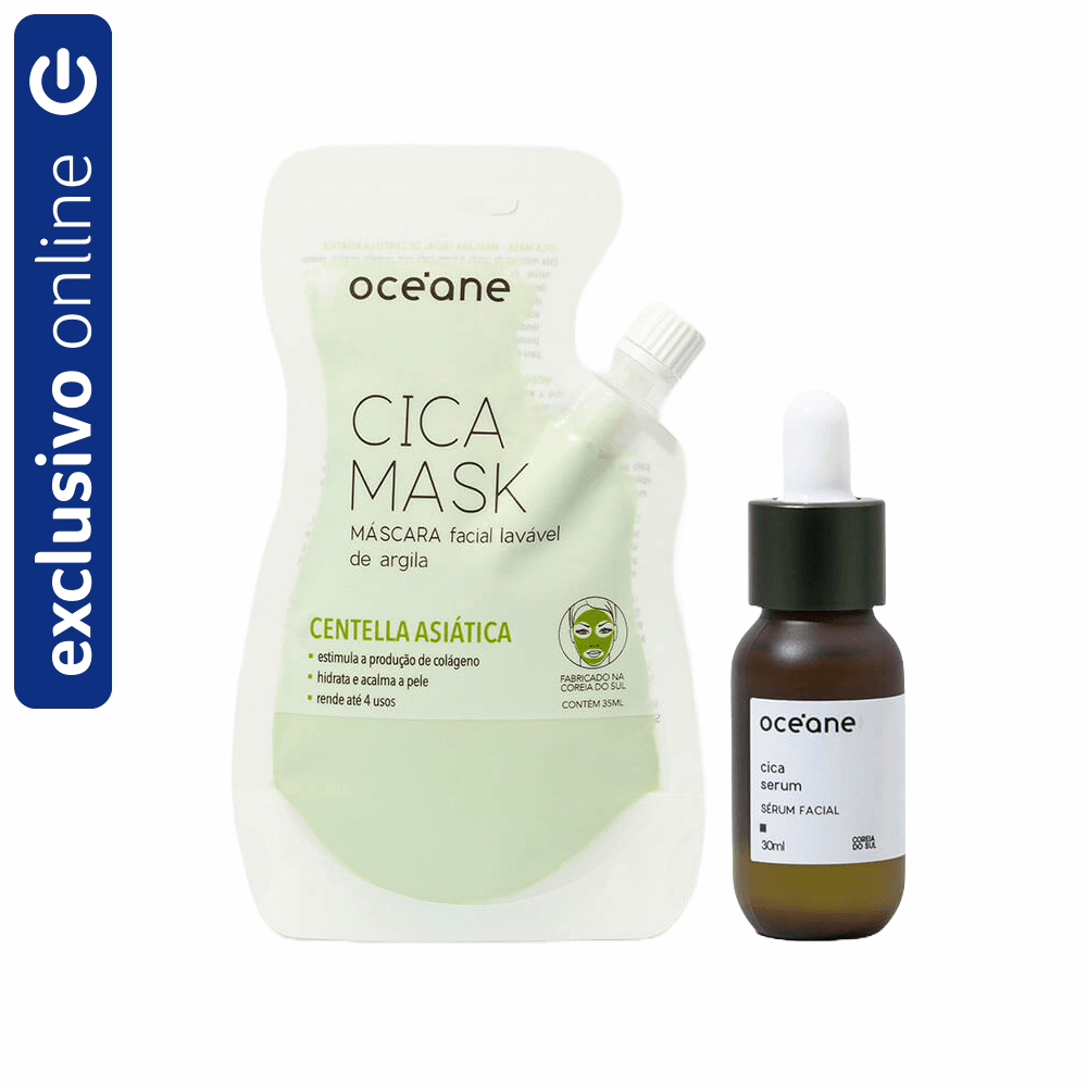 Kit Océane Sérum Facial De Cica + Máscara Facial De Cica