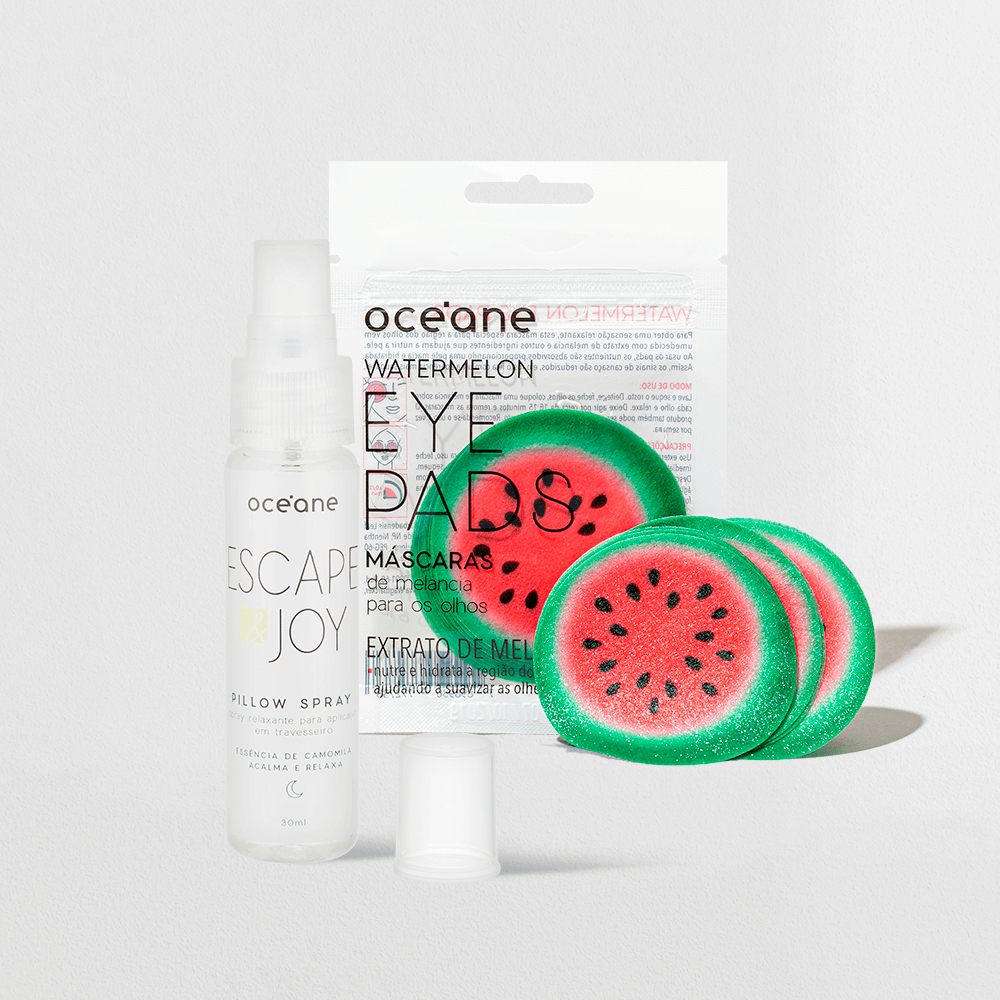 Kit Océane Máscara Para Olhos De Melancia + Spray Relaxante Para Travesseiro