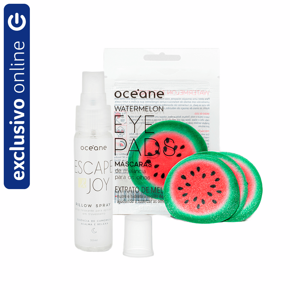 Kit Océane Máscara Para Olhos De Melancia + Spray Relaxante Para Travesseiro