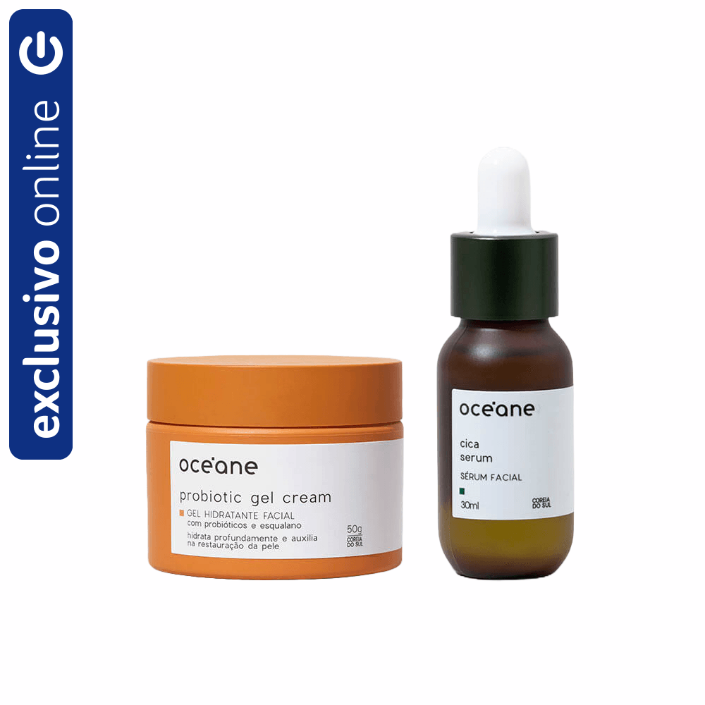 Kit Océane Sérum De Cica + Gel Hidratante Facial Com Probióticos