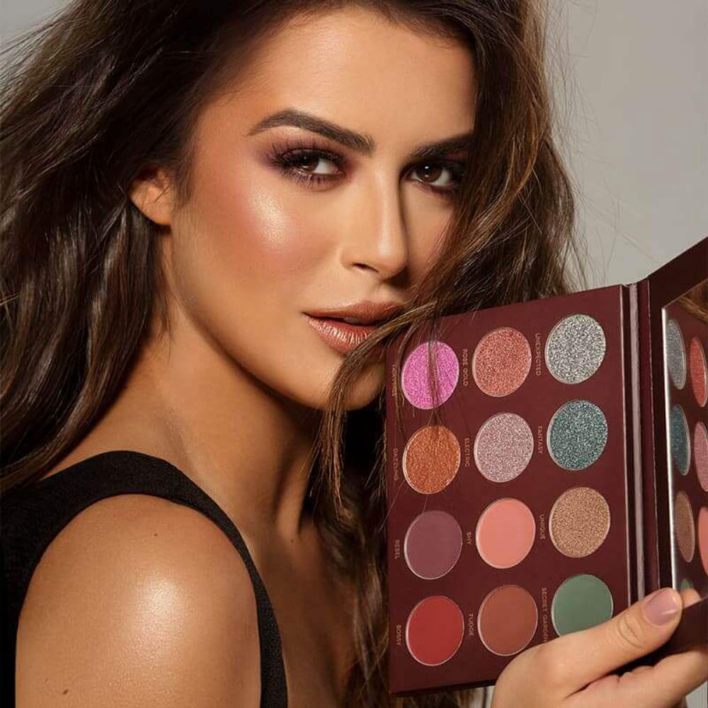 Kit Océane Paleta De Sombras 12 Shades + Pincel Para Sombra