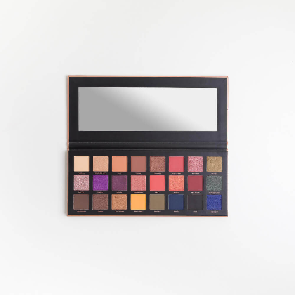 Kit Océane Paleta De Sombras 24 Cores + Pincel Para Sombra