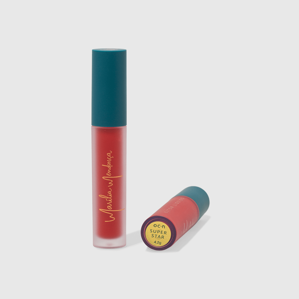 Kit Marília Mendonça By Océane Batom Líquido Vermelho + Caneta Delineadora