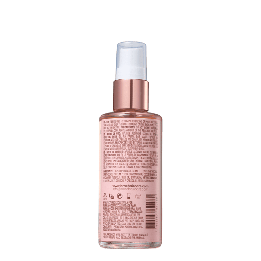 Óleo Capilar Revival Gorgeous Shine Braé 60ml
