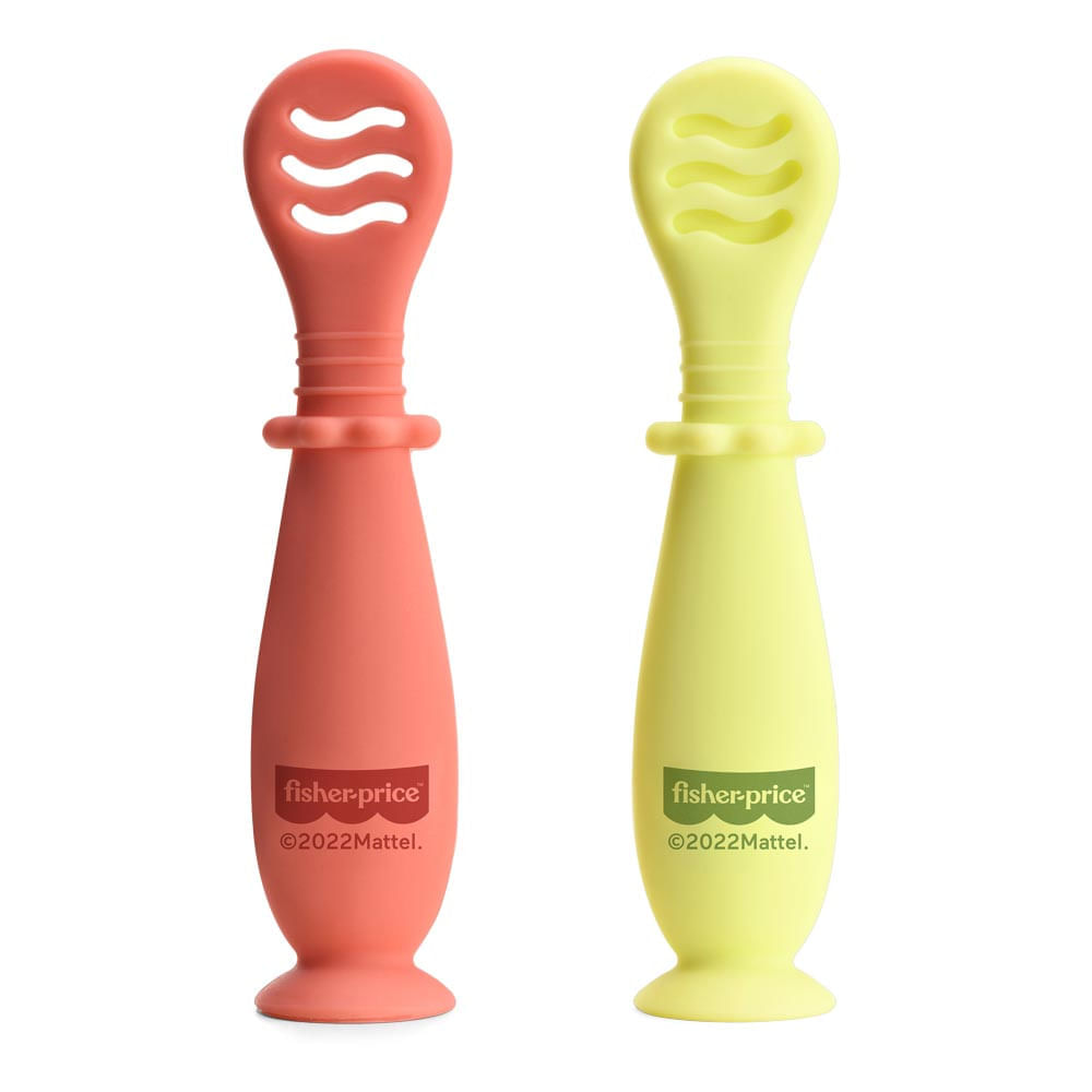 Kit Fisher-Price Tigela De Silicone Com Ventosa E Colheres De Treinamento Fase 1 E 2