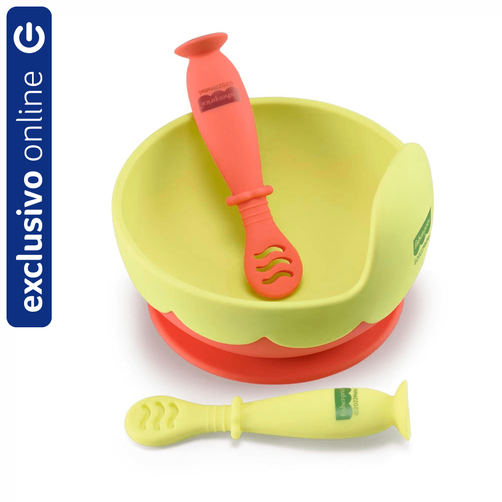 Kit Fisher-Price Tigela De Silicone Com Ventosa E Colheres De Treinamento Fase 1 E 2