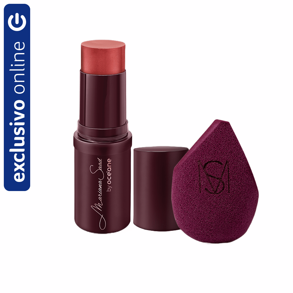 Kit Mariana Saad By Océane Blush Em Bastão + Esponja De Maquiagem Sister Blend