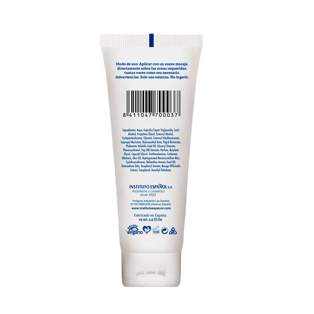 Creme De Mãos Instituto Español Vital Beauty Sensitiv Intensa Nutrición 75Ml