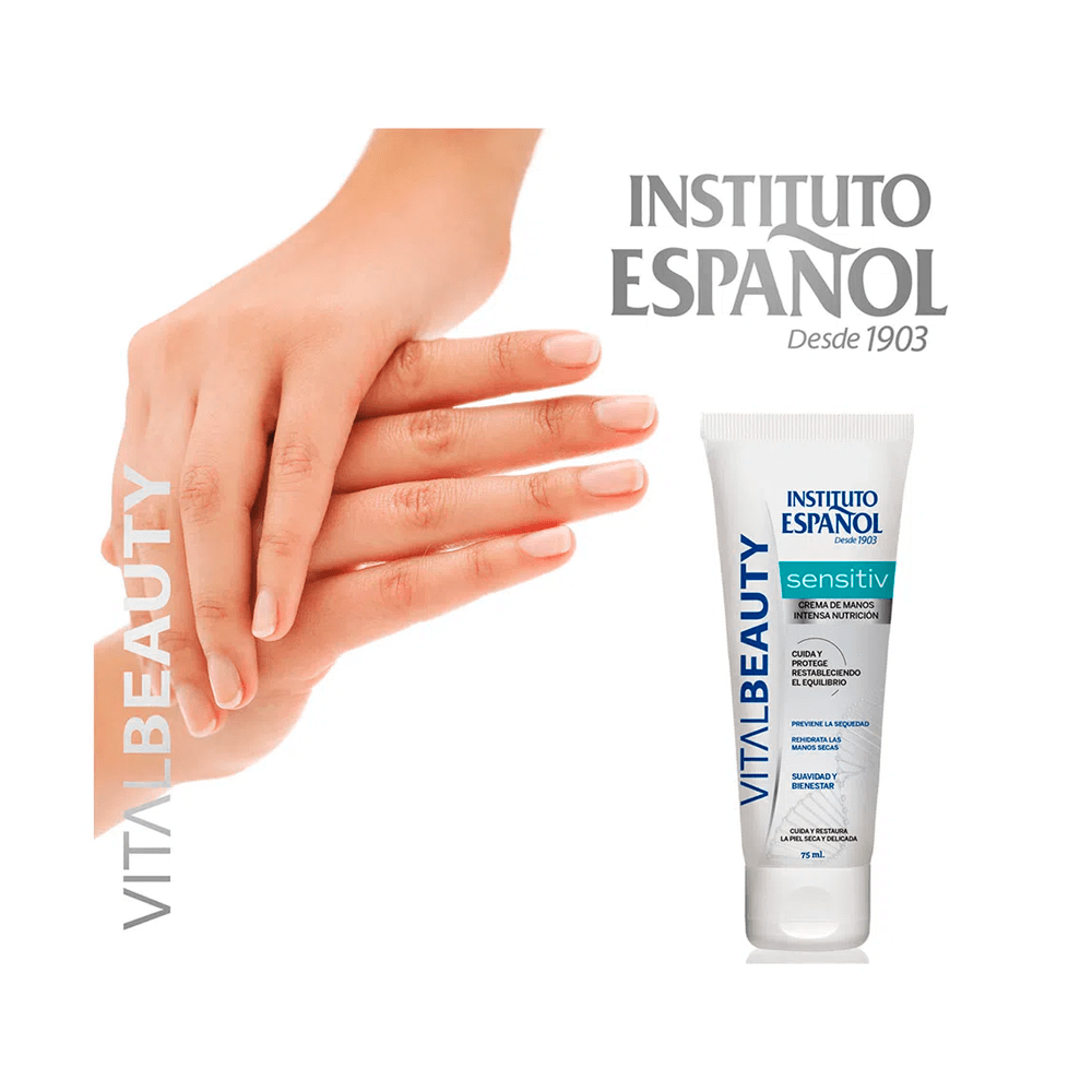 Creme De Mãos Instituto Español Vital Beauty Sensitiv Intensa Nutrición 75Ml