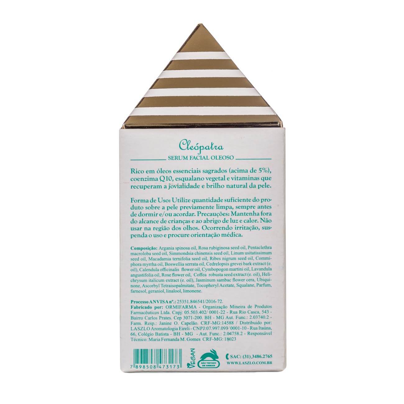 Sérum Facial Laszlo Cleópatra Com Q10, Vitamina C E Esqualano Vegetal 30Ml