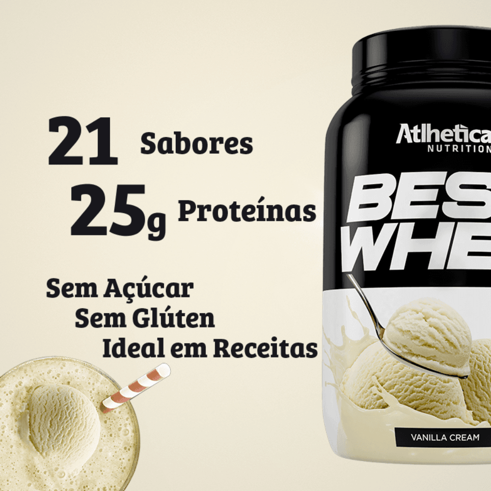Best Whey Protein Vanilla Cream Atlhetica Nutrition 900g