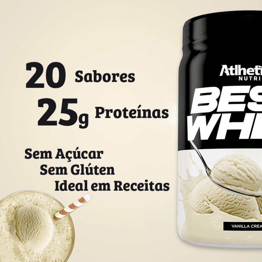 Best Whey Protein Vanilla Cream Atlhetica Nutrition 450g