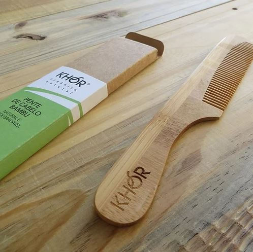 Pente De Bambu Khor Cosmetics