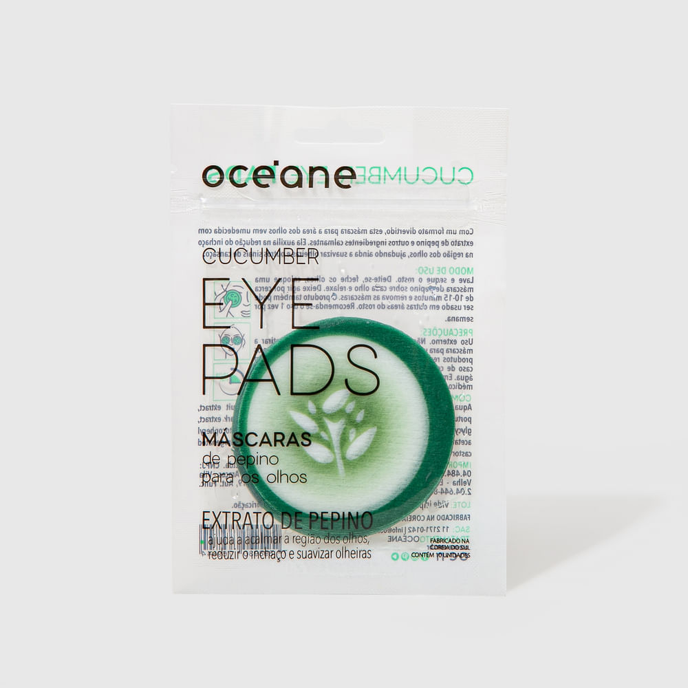 Kit Océane Máscara Para Olhos De Pepino + Massageador Facial 3d + 3 Velas Perfumadas