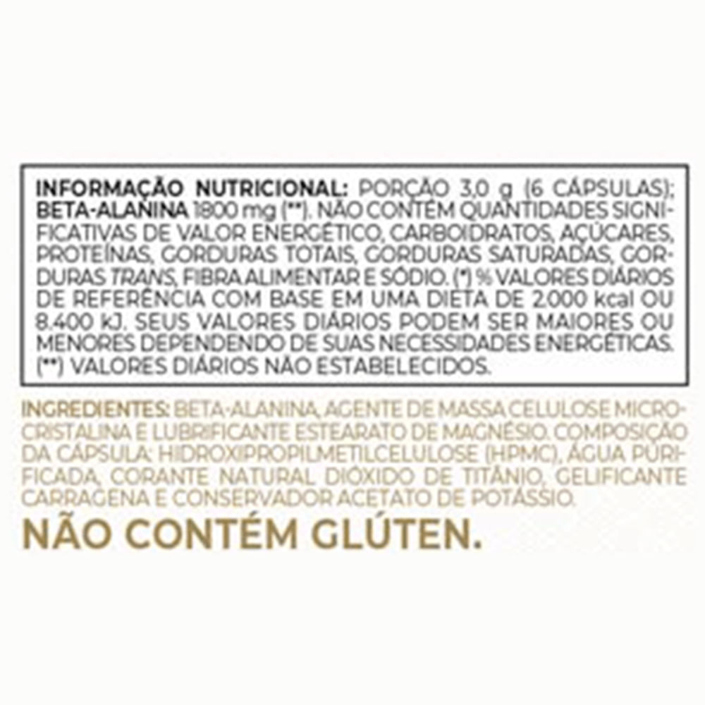 Beta Alanina Vitafor 500mg 120 Cápsulas