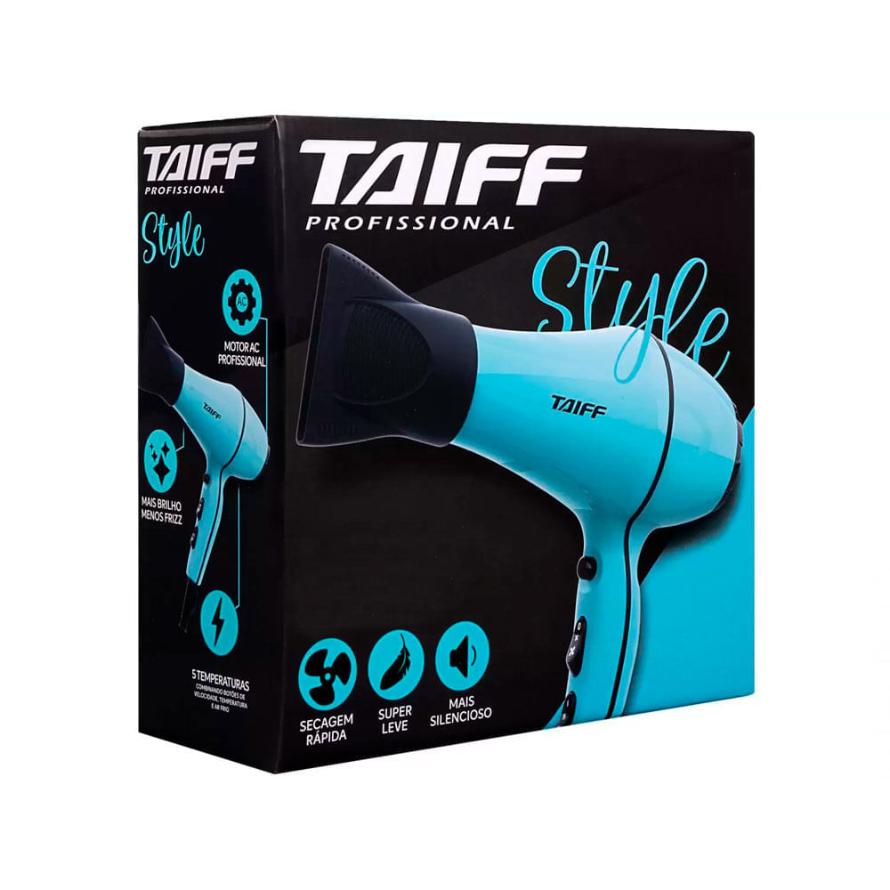 Secador De Cabelo Taiff Style 2000W Tiffany Azul - 220V