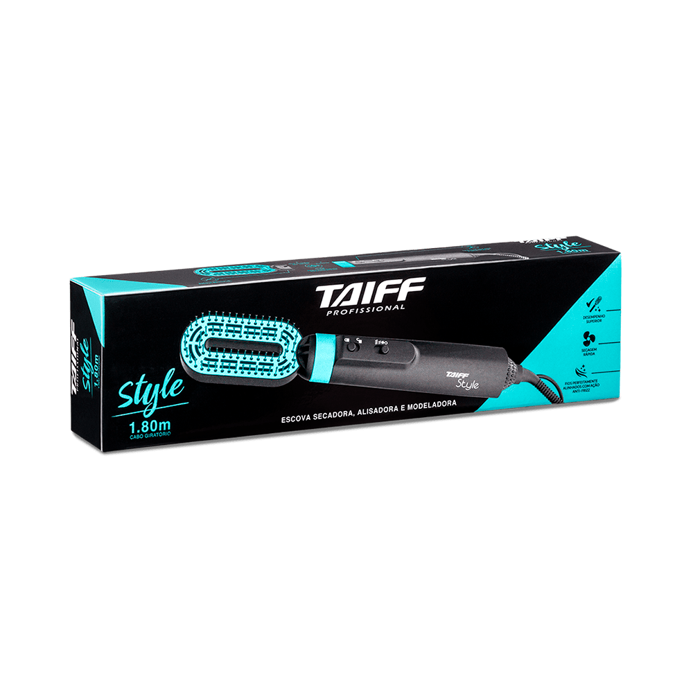 Escova Taiff Style 900W Secadora, Alisadora E Modeladora - 220V