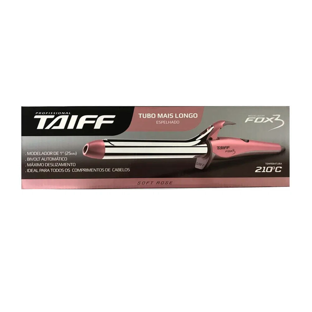 Modelador De Cachos Taiff Fox 3 Rose 25mm - Bivolt