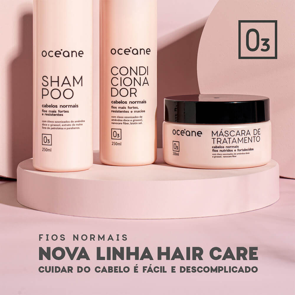 Kit Océane Cabelos Normais Shampoo 250Ml + Condicionador 250Ml + Máscara 200Ml