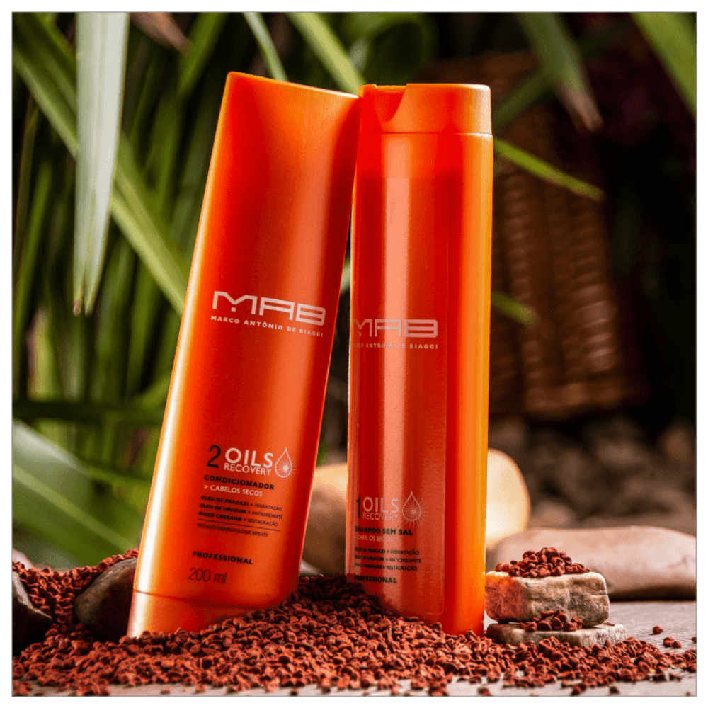 Shampoo Sem Sal MAB Marco Antônio De Biaggi Oils Recovery 300Ml