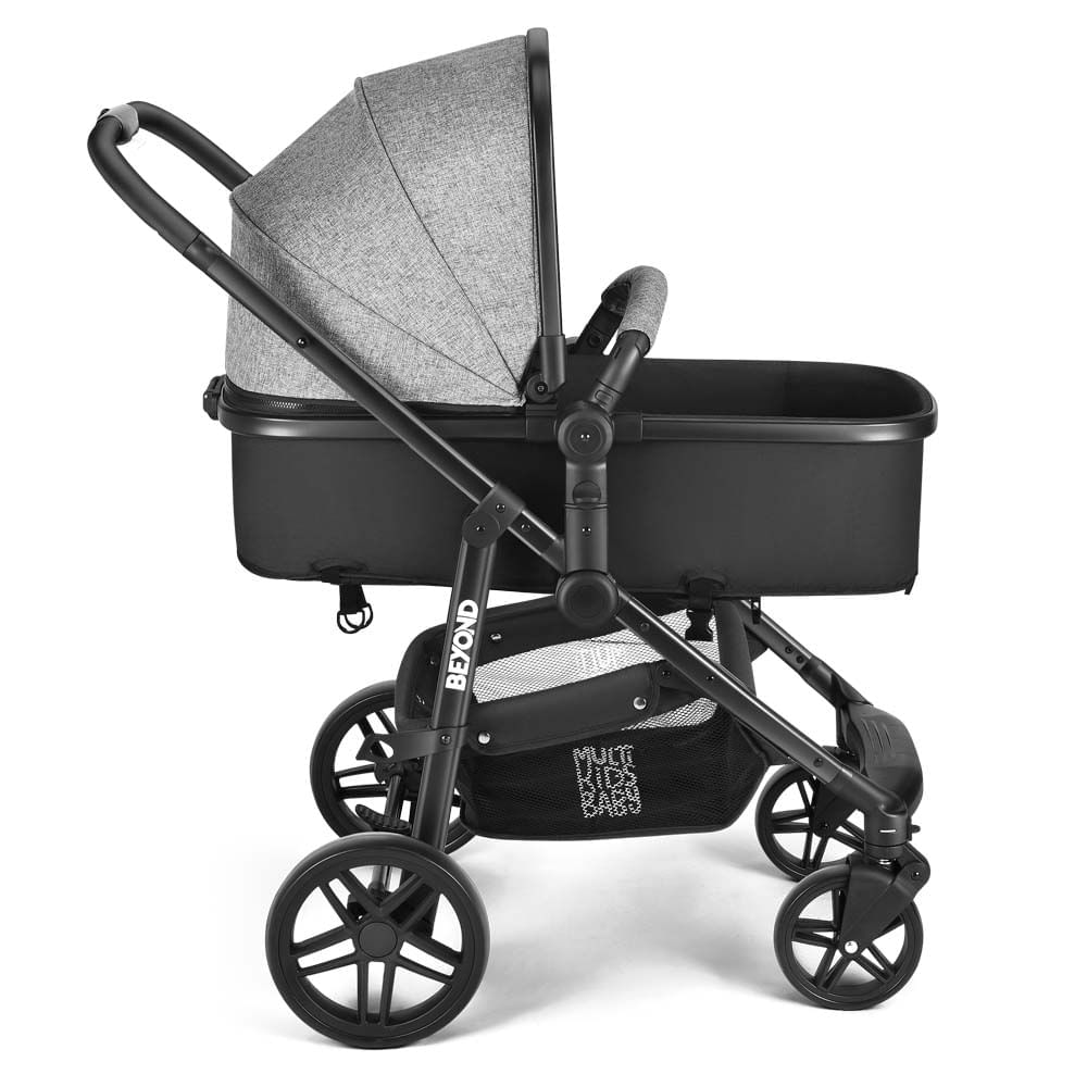 Carrinho Passeio Beyond 2 em 1 Assento Moisés 0-15kgs Cinza Multikids Baby BB429