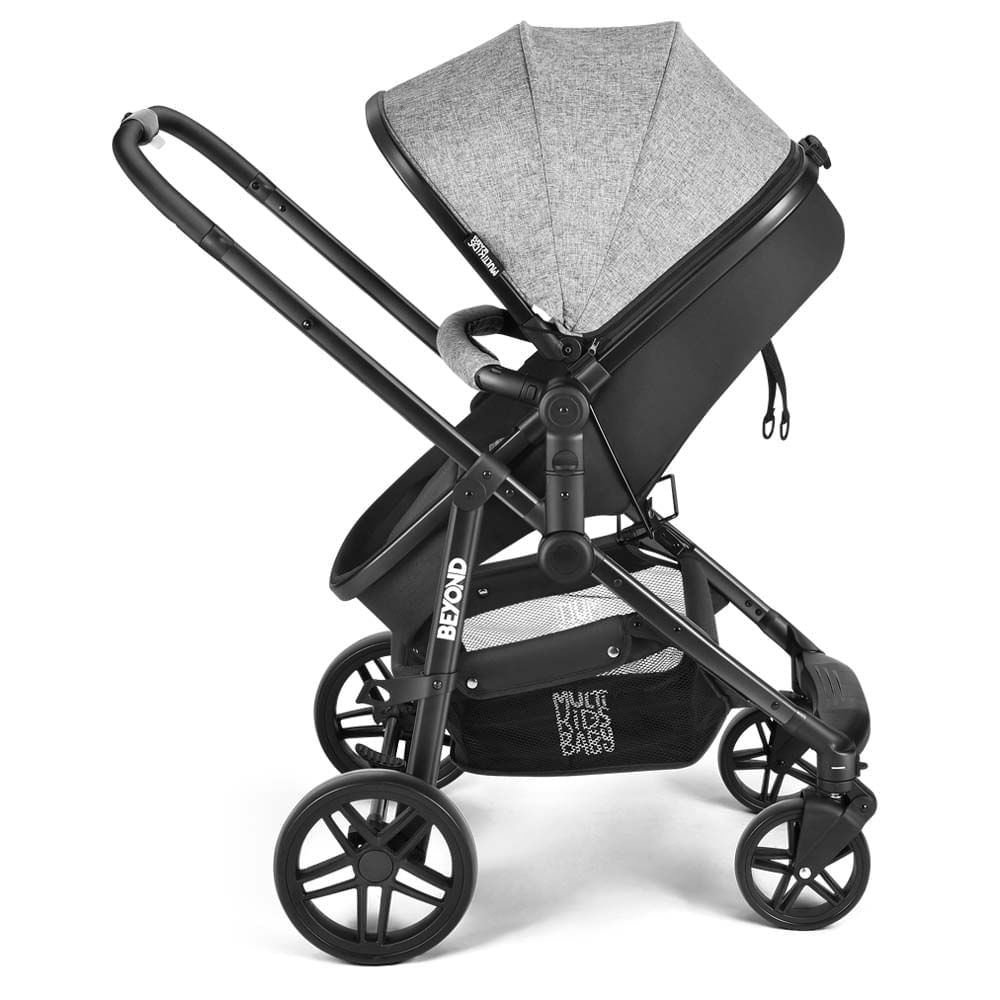 Carrinho Passeio Beyond 2 em 1 Assento Moisés 0-15kgs Cinza Multikids Baby BB429