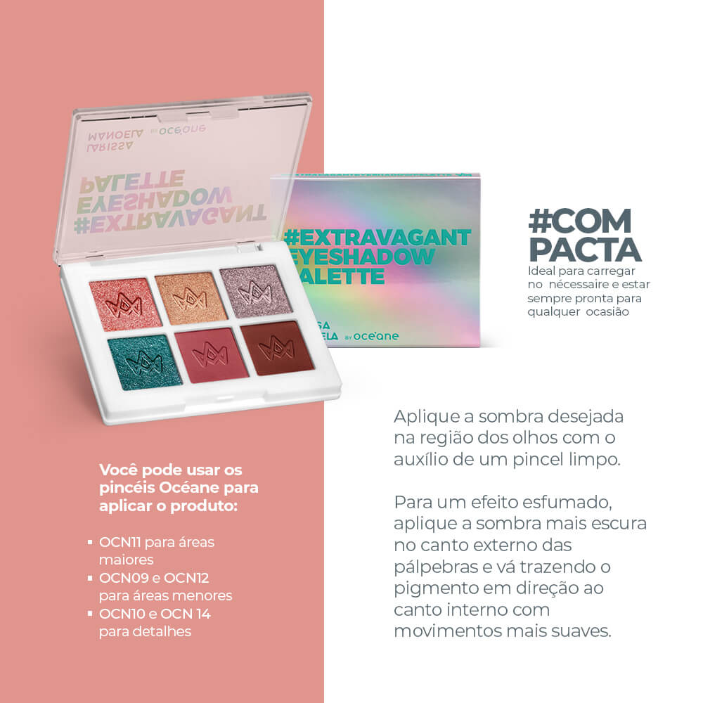 Paleta De Sombras Larissa Manoela By Océane Extravagant Eyeshadow 7,5g