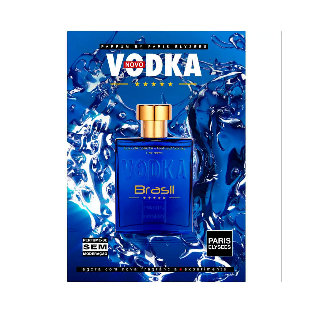 Perfume Masculino Vodka Brasil Blue Paris Elysees Eau de Toilette 100ml
