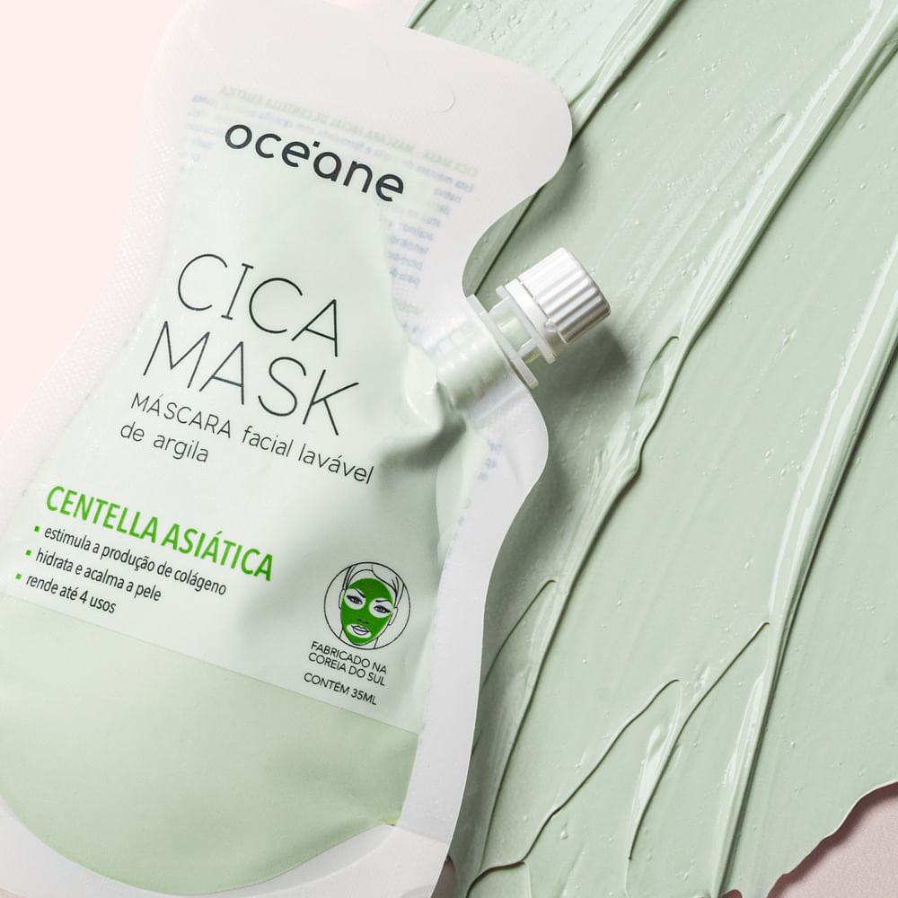 Máscara Facial de Argila com Centella Asiática Cica Mask Oceane 35ml