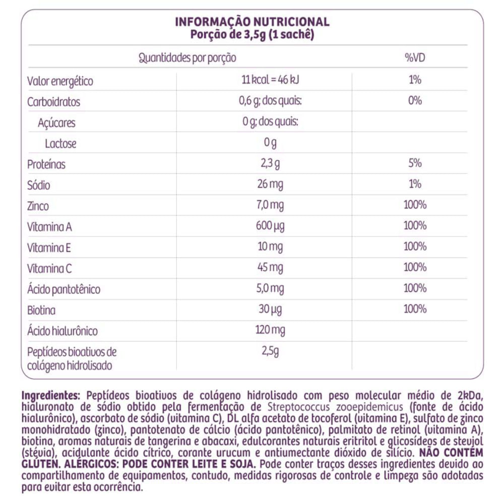Hyaluronic Verisol® Sanavita Tangerina com Abacaxi 30 Un.