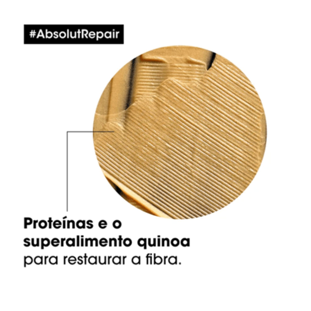 Máscara Capilar L'Oréal Professionnel Serie Expert Absolut Repair Gold Quinoa + Protein Golden Lightweight 250ml