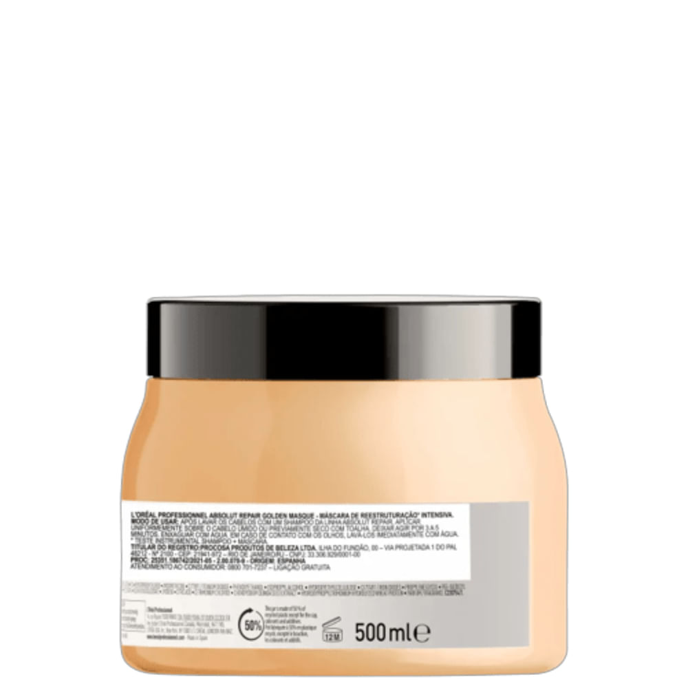 Máscara Capilar L'Oréal Professionnel Serie Expert Absolut Repair Gold Quinoa + Protein Golden Lightweight 500ml